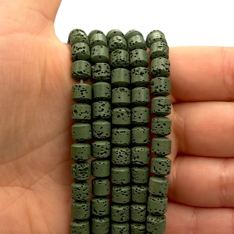 Lawa Khaki / walec / ok. 6x6mm