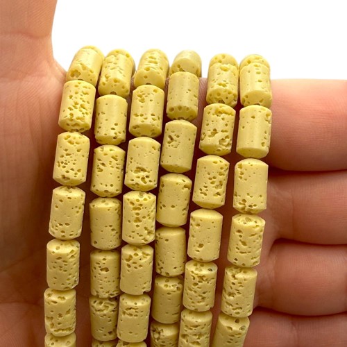 Lawa Żółta / walec / ok. 6x10mm