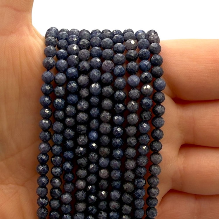 Szafir / kulka fasetowana / ok. 3mm