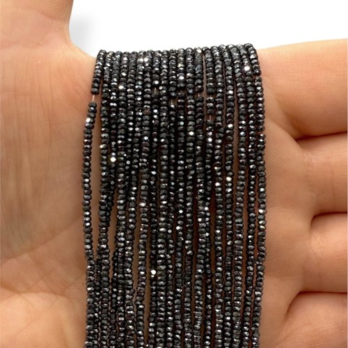 Hematyt oponka fasetowana / kolor czarny / ok.2x1mm