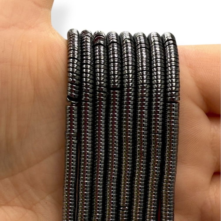 Hematyt Heishi / kolor czarny / ok. 4x1mm