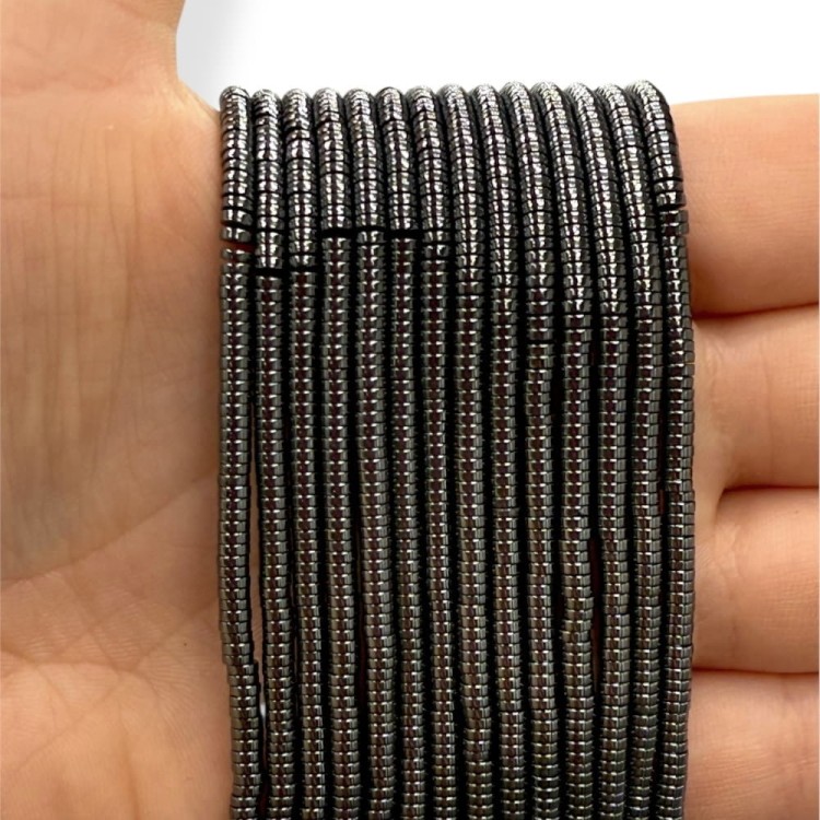 Hematyt Heishi / kolor czarny / ok. 3x1mm