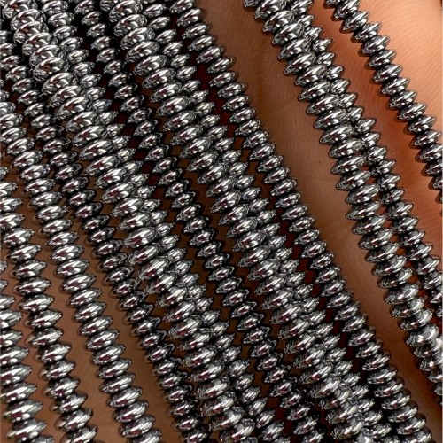 Hematyt oponka talerzyk / kolor srebrny / ok. 3x1mm