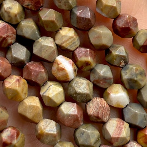 Jaspis Rudawy / kulka grubo fasetowana /ok. 6mm