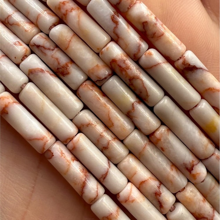 Jaspis Mleczny/ walec / ok. 4x13mm