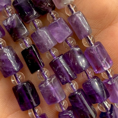 Ametyst / walec / ok. 6x8mm