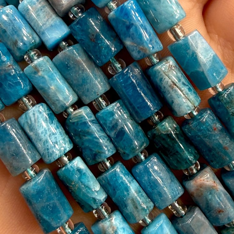 Apatyt Niebieski / walec / ok. 7x11mm