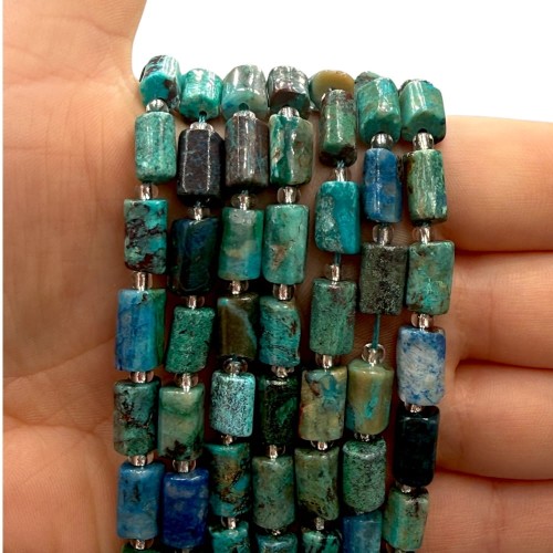 Chryzokola / walec / ok. 7x11mm