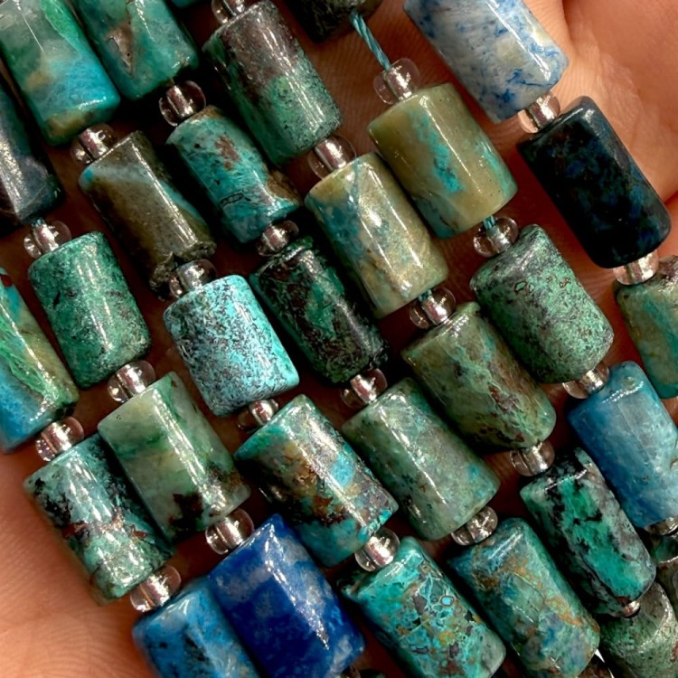 Chryzokola / walec / ok. 7x11mm