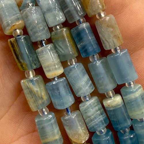 Kalcyt Niebieski (Lemurian) / walec / ok. 7x11mm