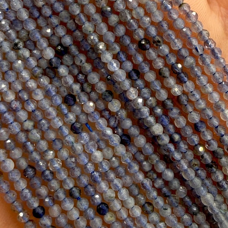Iolit / kulka fasetowana / ok. 2mm