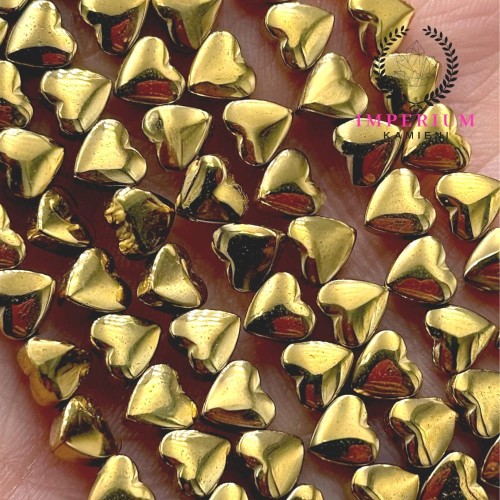 Hematyt Serce / kolor ciepłe złoto / ok. 6mm