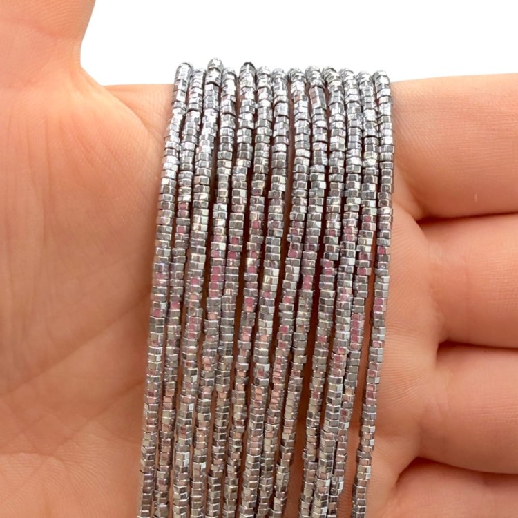 Hematyt Nakrętka / kolor srebrny / ok. 2x1mm