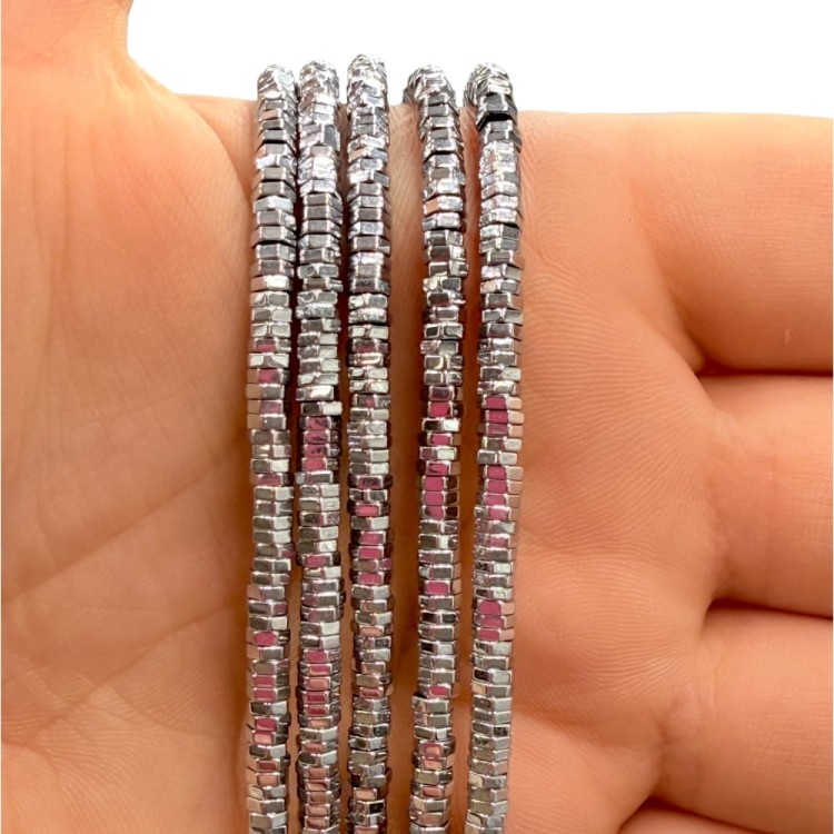 Hematyt Nakrętka / kolor srebrny / ok. 3x1mm