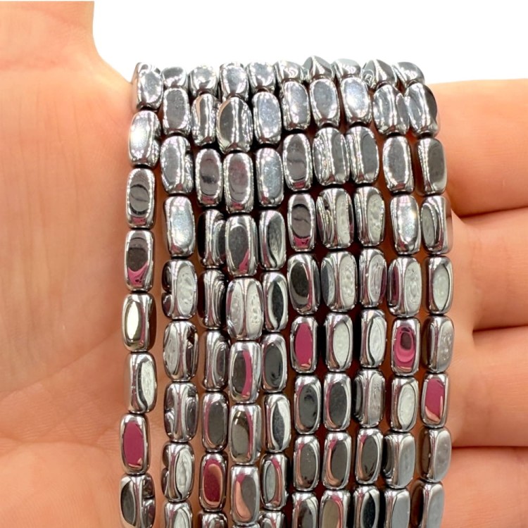 Hematyt Prostopadłościan / kolor srebrny / ok. 4x8mm