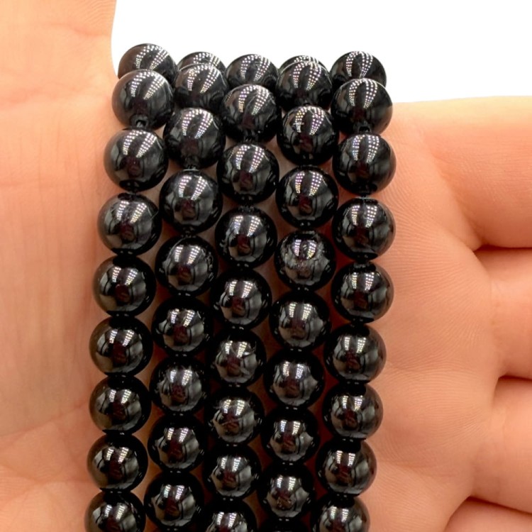 Turmalin Czarny / kulka gładka / ok. 8mm