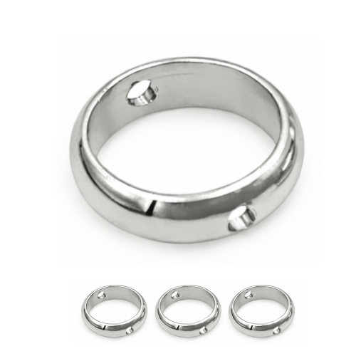 Ring 8.5mm / stal / kolor srebrny / 5szt.