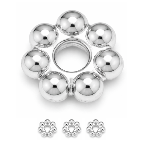 Przekładka ozdobna 3mm / stal kolor srebrny / 20szt.