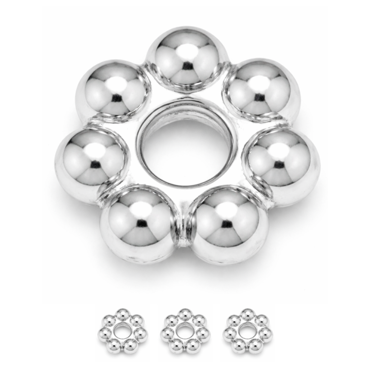 Przekładka ozdobna 3mm / stal kolor srebrny / 20szt.