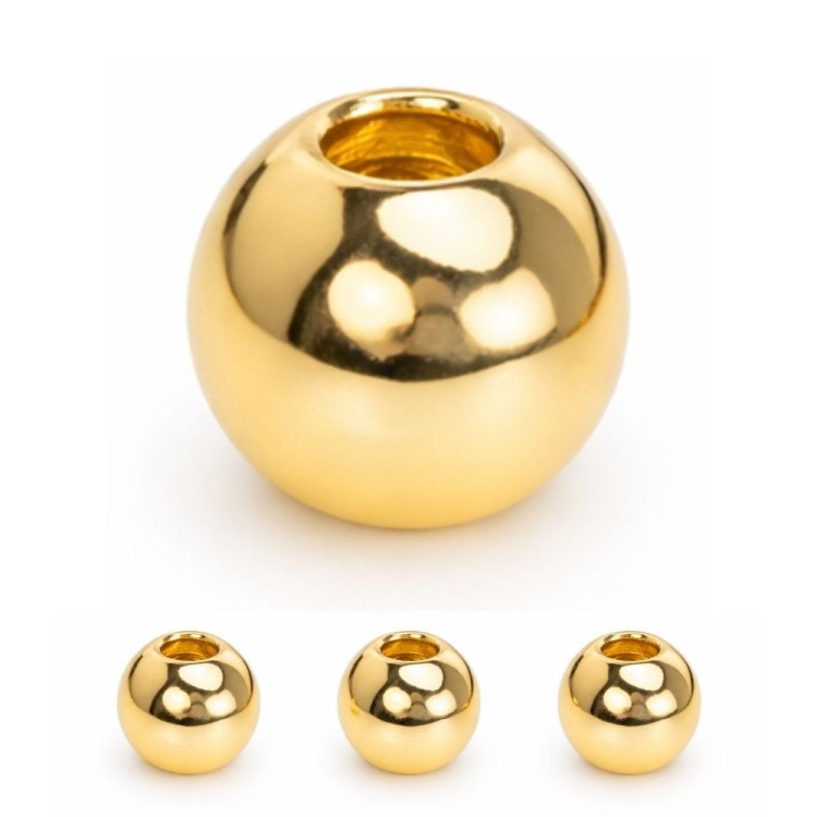 Kulki ozdobne 3mm / stal PVD / kolor złoty / 100szt.