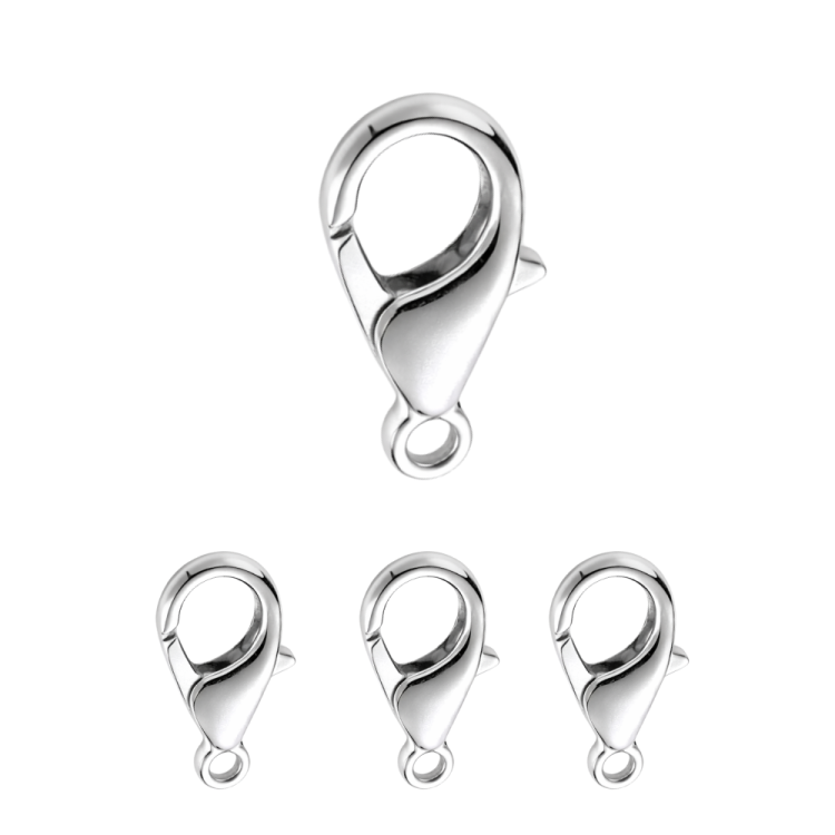 Zapięcie karabińczyk 9mm / stal kolor srebrny / 20szt.