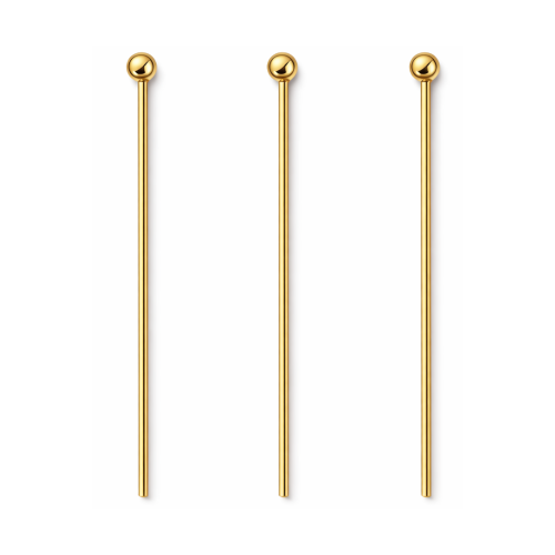 Szpilki 5cm / stal PVD / kolor złoty / 20szt.