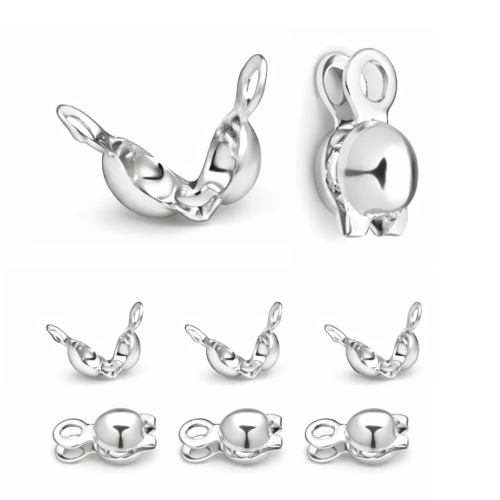 Łapaczki dziewczynki 4x8mm / stal kolor srebrny / 40szt.