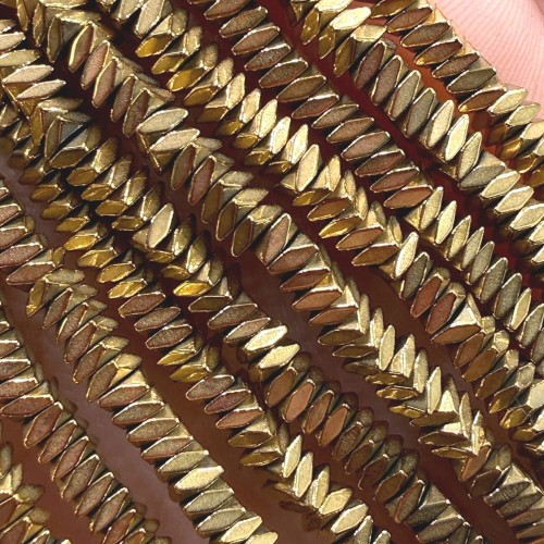 Hematyt Poduszka / kolor ciepłe złoto / ok. 3x1mm