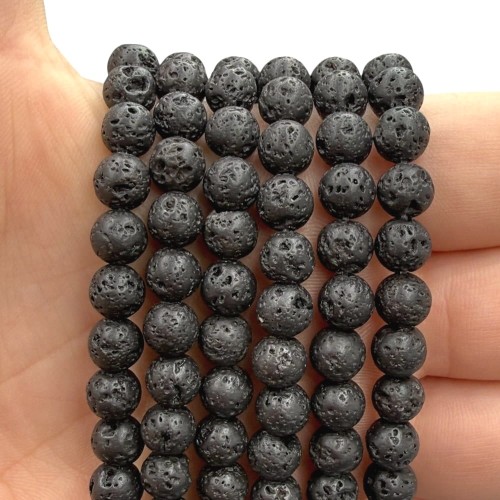 Lawa Wulkaniczna / kulka gładka / ok. 6mm