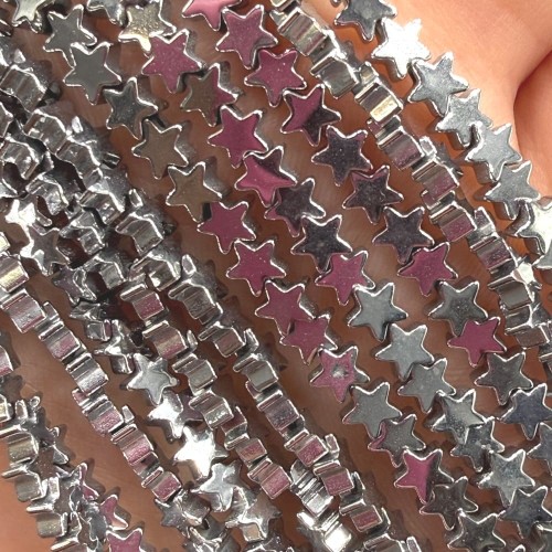 Hematyt Gwiazdka / kolor srebrny / ok. 4mm