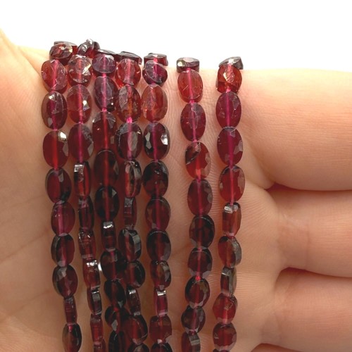 Granat pastylka fasetowana 4x6mm