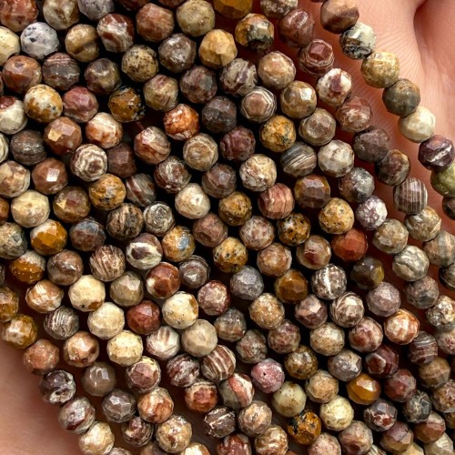 Jaspis Leopard / kulka fasetowana / ok. 3mm