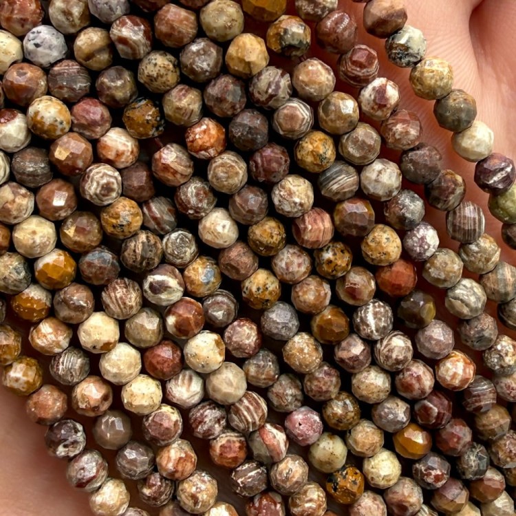 Jaspis Leopard / kulka fasetowana / ok. 3mm