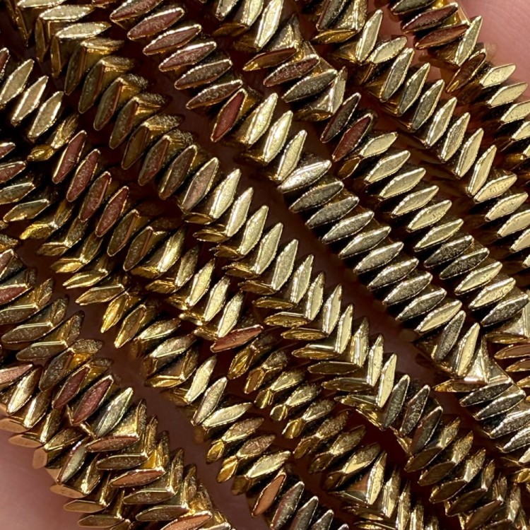 Hematyt Poduszka / kolor ciepłe złoto / ok. 4x1mm