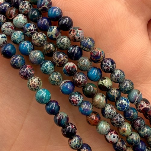 Jaspis Cesarski Ciemny Granat / kulka gładka / ok. 4mm