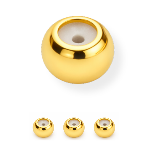 Stoper 4x3x0.4mm / stal PVD / kolor złoty / 5 szt.