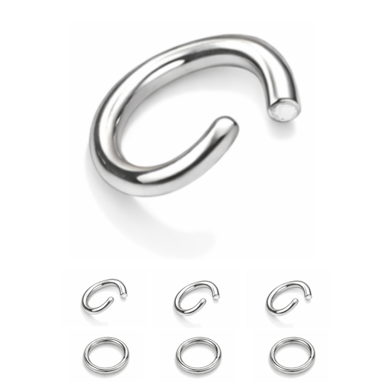 Kółeczka zaciskowe otwarte 3mm / stal / kolor srebrny / 50szt.