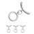 Zapięcie Toggle / stal kolor srebrny / śr. ok. 10,5mm dł. pat. ok. 19mm