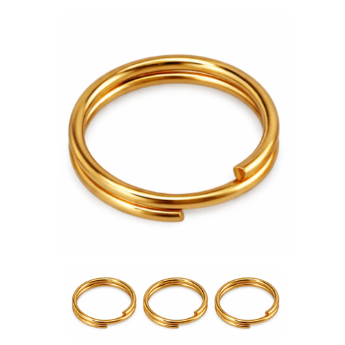 Kółeczko sprężynka 5mm / stal PVD / kolor złoty / 20 szt.