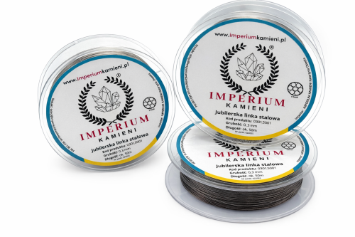 Jubilerska SREBRNA linka stalowa 7-strunowa / 0,30 mm / ok.50m