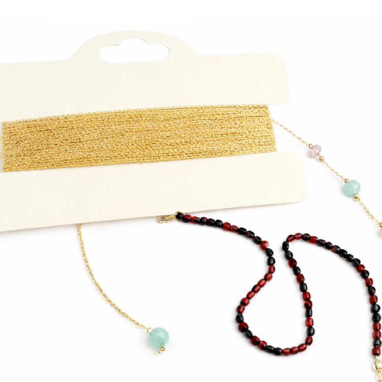 Łańcuszek ok. 0,5mm /stal PVD / kolor złoty / ok. 10m