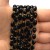 Obsydian / oliwka fasetowana / ok. 6x8 mm