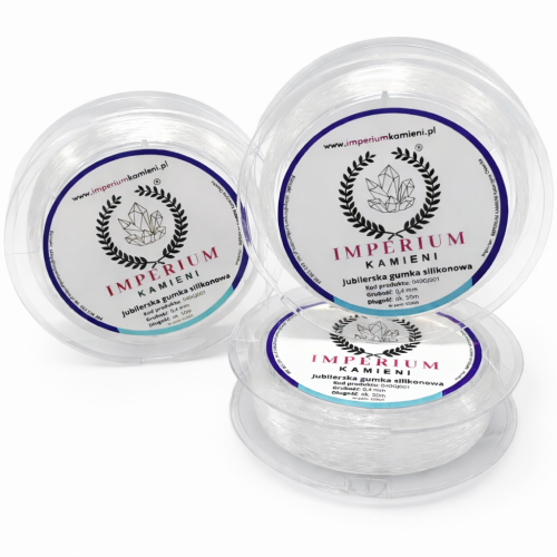 Jubilerska PRZEŹROCZYSTA gumka silikonowa / 0,4mm / ok.50m