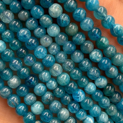 Apatyt Niebieski / kulka gładka / ok. 4mm