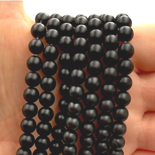 Onyks / kulka gładka matowa/ ok. 6mm