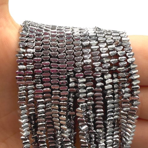 Hematyt poduszka / kolor srebrny / ok. 3x2mm