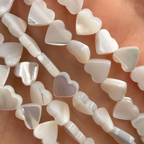 Masa Perłowa / perłowy / serce płaskie / ok. 8mm