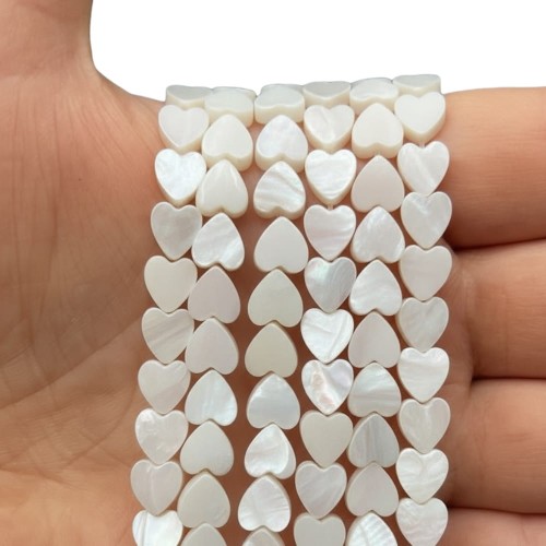 Masa Perłowa / perłowy / serce płaskie / ok. 6mm