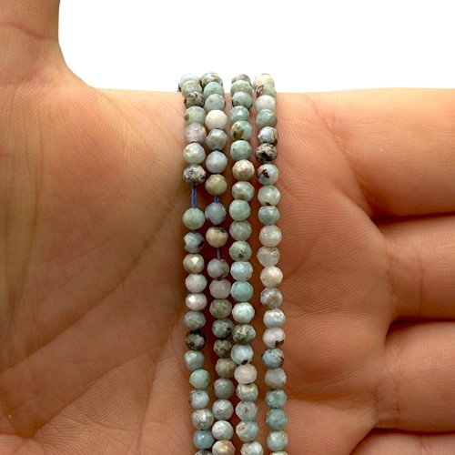 Larimar / kulka fasetowana / ok. 3mm