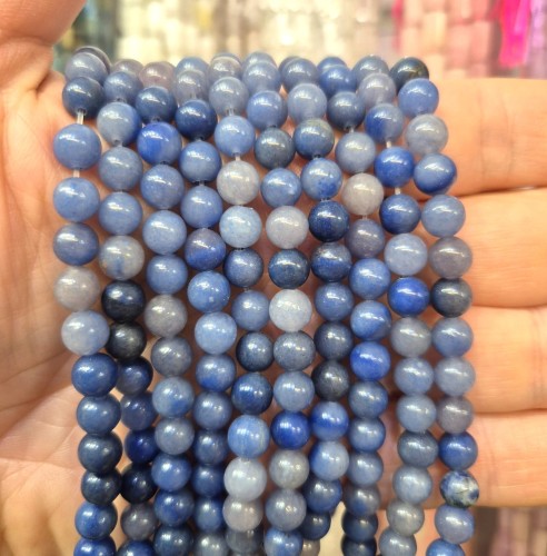 Awenturyn Niebieski / kulka gładka / ok. 6mm